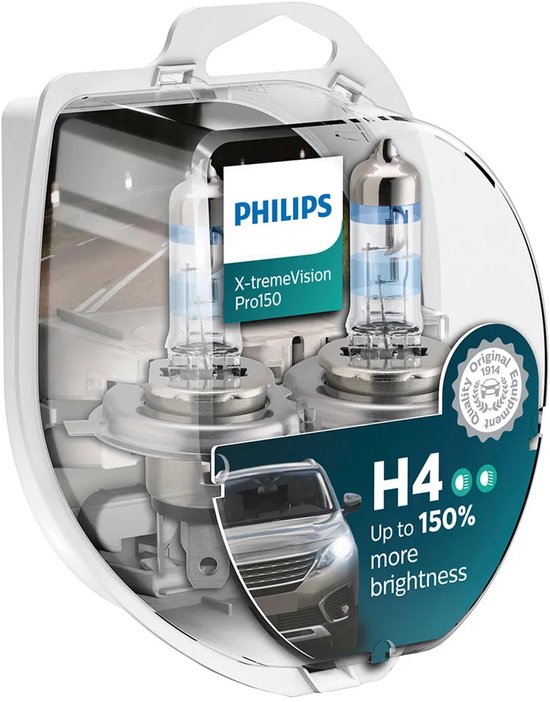 Philips H4 12V 55/60W - X-tremevision Pro150 +150% - 2 Stuks - afbeelding 7