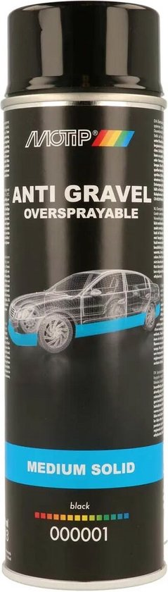 MoTip Anti Steenslag in 500ml spuitbus Zwart - afbeelding 4