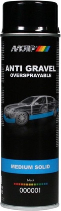 MoTip Anti Steenslag in 500ml spuitbus Zwart - afbeelding 6