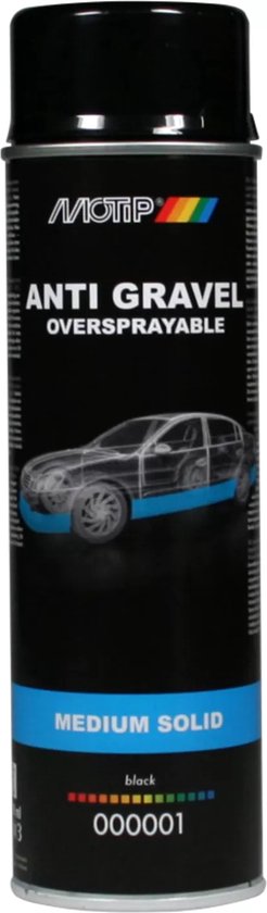 MoTip Anti Steenslag in 500ml spuitbus Zwart - afbeelding 8