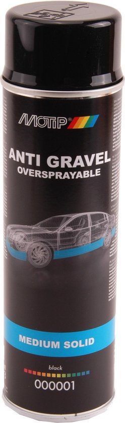 MoTip Anti Steenslag in 500ml spuitbus Zwart - afbeelding 2