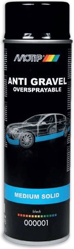 MoTip Anti Steenslag in 500ml spuitbus Zwart - afbeelding 3