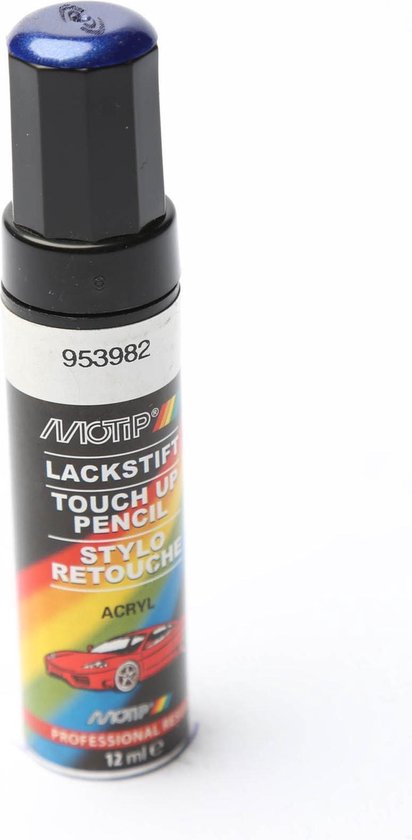 Motip 953982 - Auto lakstift - Blauw Metallic - 12 ml