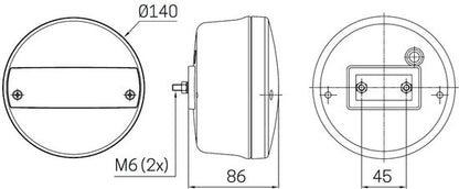 Achterlicht - SIM - 3111 - LED - Dynamisch knipperlicht - Achter - Rem - Richting - 12V-24V - afbeelding 2