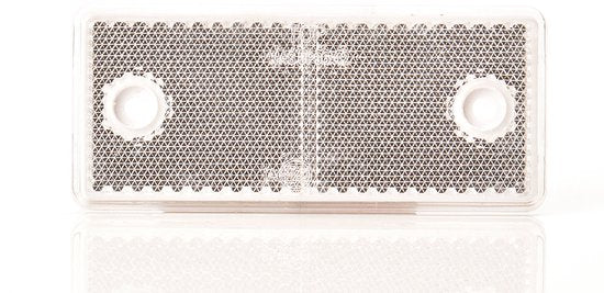WAS 847 - Reflector - Wit rechthoek …x… - schroefbevestiging - reflectoren voor aanhangwagens