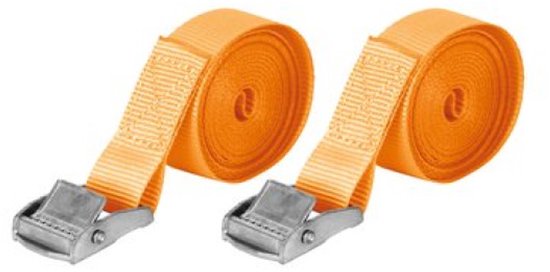 Carpoint Spanbanden 2 x 2,5 Meter – 25 mm Breed – Set van 2 – Voor Veilig Vastzetten van Lading – Geschikt voor Auto & Aanhanger - afbeelding 9