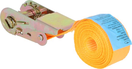 Carpoint Spanband - Met Ratel - Lengte 7 Meter - Breedte 25mm - Tot 500 KG - Met TÜV/GS keurmerk - afbeelding 2