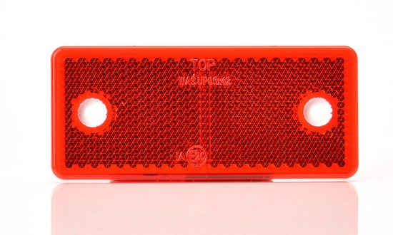 WAS 849 - Reflector - Rood rechthoek …x… - schroefbevestiging - reflectoren voor aanhangwagens