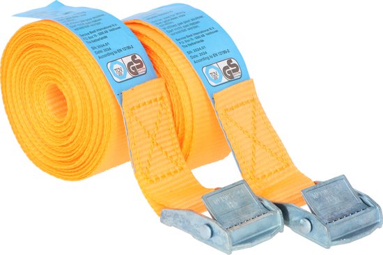 Carpoint Spanbanden – Lengte 4,5 meter – Breedte 25mm – Klemsluiting - Tot 250 KG – Met TÜV/GS keurmerk – 2 stuks - afbeelding 6