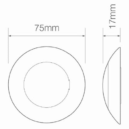 LED Autolamps LED binnenverlichting 7.5 cm chroom 7524C - afbeelding 2