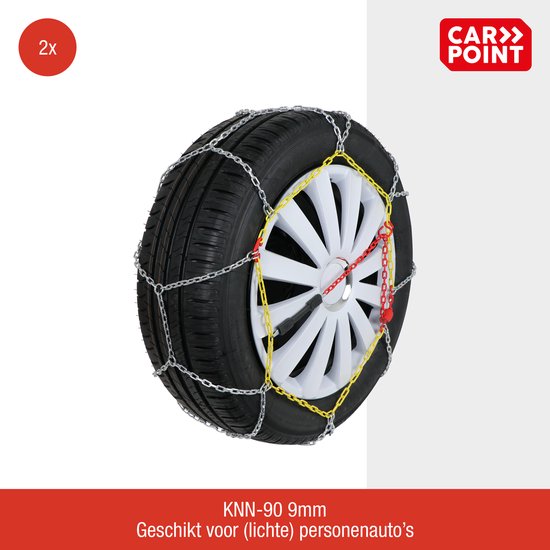 Carpoint Sneeuwkettingen Knn-90 (195/75-14 Tot 205/40-18) 9 Mm 2 St - afbeelding 5