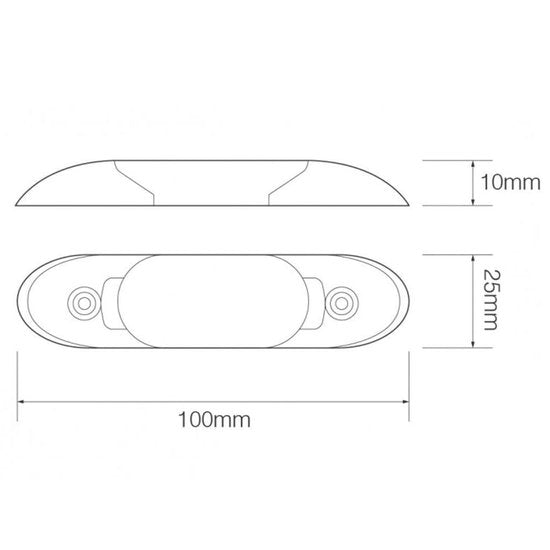 LED Autolamps LED-strip binnenverlichting 10 cm dekkend 1016-12 - afbeelding 2