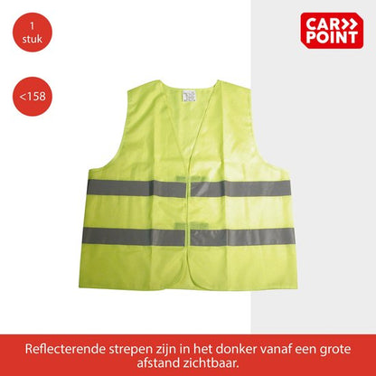 Carpoint Veiligheidshesje - Reflecterend hesje kind - Fluorescerend Geel Veiligheidsvest voor kinderen - Junior - afbeelding 4