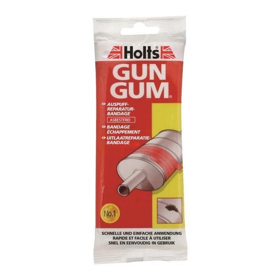 Holts Gun Gum Uitlaat Bandage 110 cm - herstelt barsten en gaten - rood - afbeelding 3