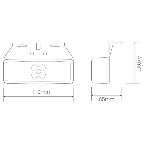 LED Autolamps Zijmarkeringslicht wit 1491WM - afbeelding 2