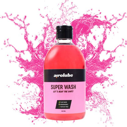 Airolube Super Wash | Duurzame Auto shampoo - Fietsshampoo - Bike Cleaner - Autoshampoo - Plantaardig alternatief voor Muc Off / Meguiars - 500 ml