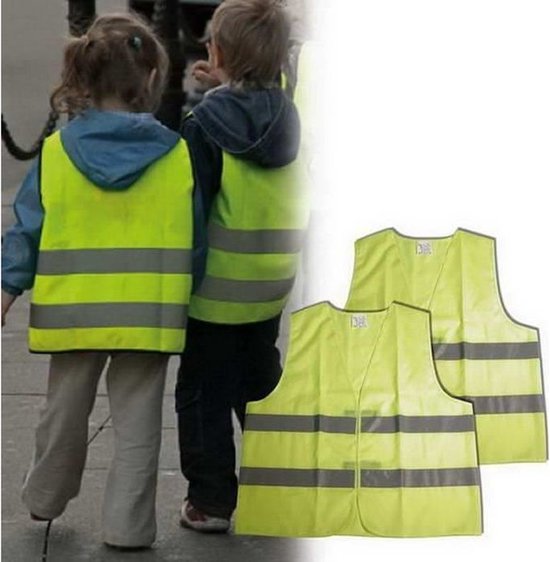 Carpoint Veiligheidshesje - Reflecterend hesje kind - Fluorescerend Geel Veiligheidsvest voor kinderen - Junior - afbeelding 6