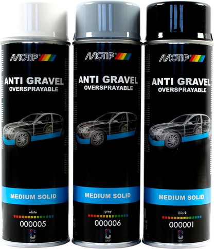 MoTip Anti Steenslag in 500ml spuitbus Zwart