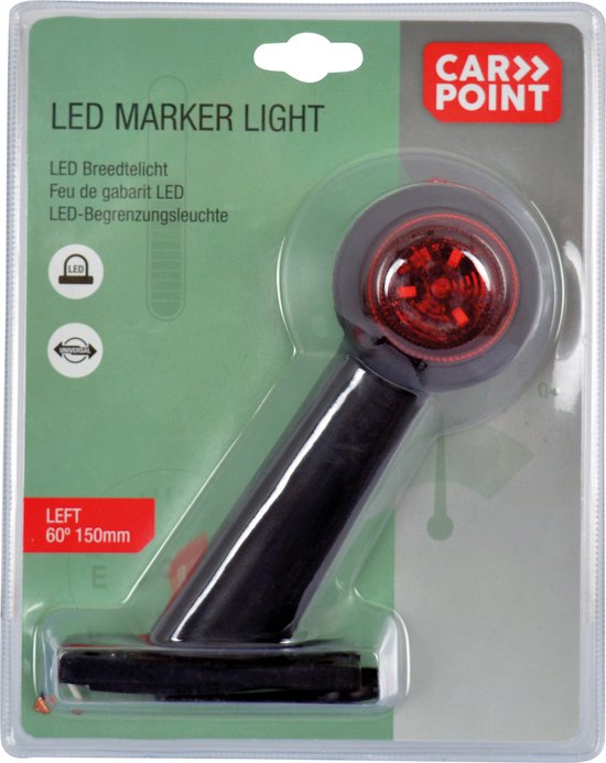 Carpoint Breedtelicht 10-30 Volt Links 150 Mm Rood/wit - afbeelding 2