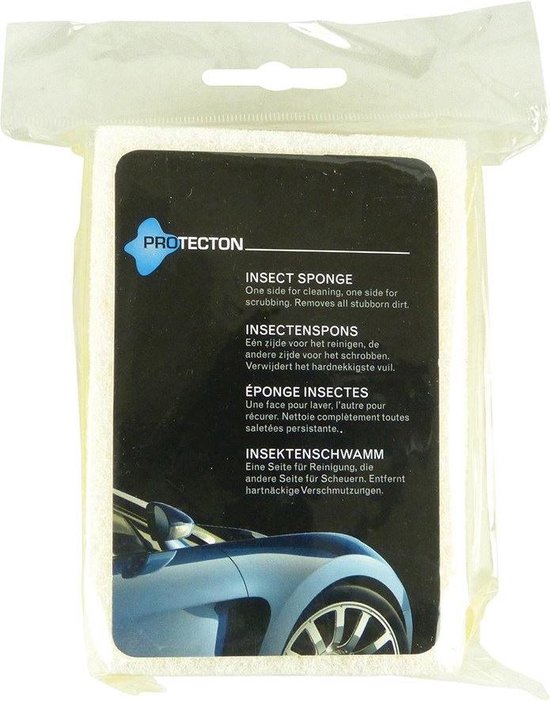 Protecton Insectenspons – Voor verwijderen van insecten en hardnekkig vuil – Voor glas, kunststof en niet-gelakte oppervlakken – 12x8x4cm - afbeelding 7