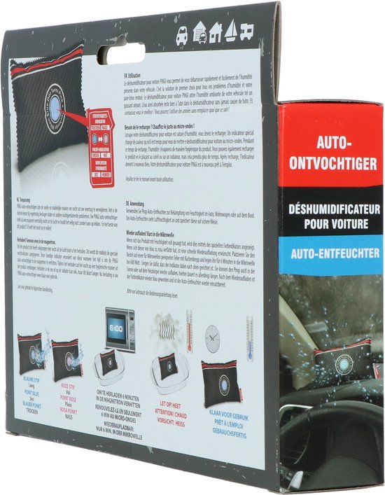 Pingi Auto-Ontvochtiger 300g - Vochtopnemer - Herbruikbaar - Voorkomt Beslagen Autoruiten - afbeelding 14