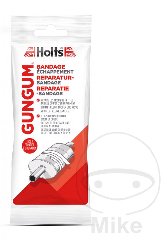 Holts Gun Gum Uitlaat Bandage 110 cm - herstelt barsten en gaten - rood - afbeelding 6