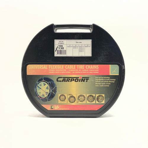 CarPoint sneeuwketting voor auto, geschikt voor diverse bandenmaten, bedoeld voor extra grip op besneeuwde en ijzige wegen.
