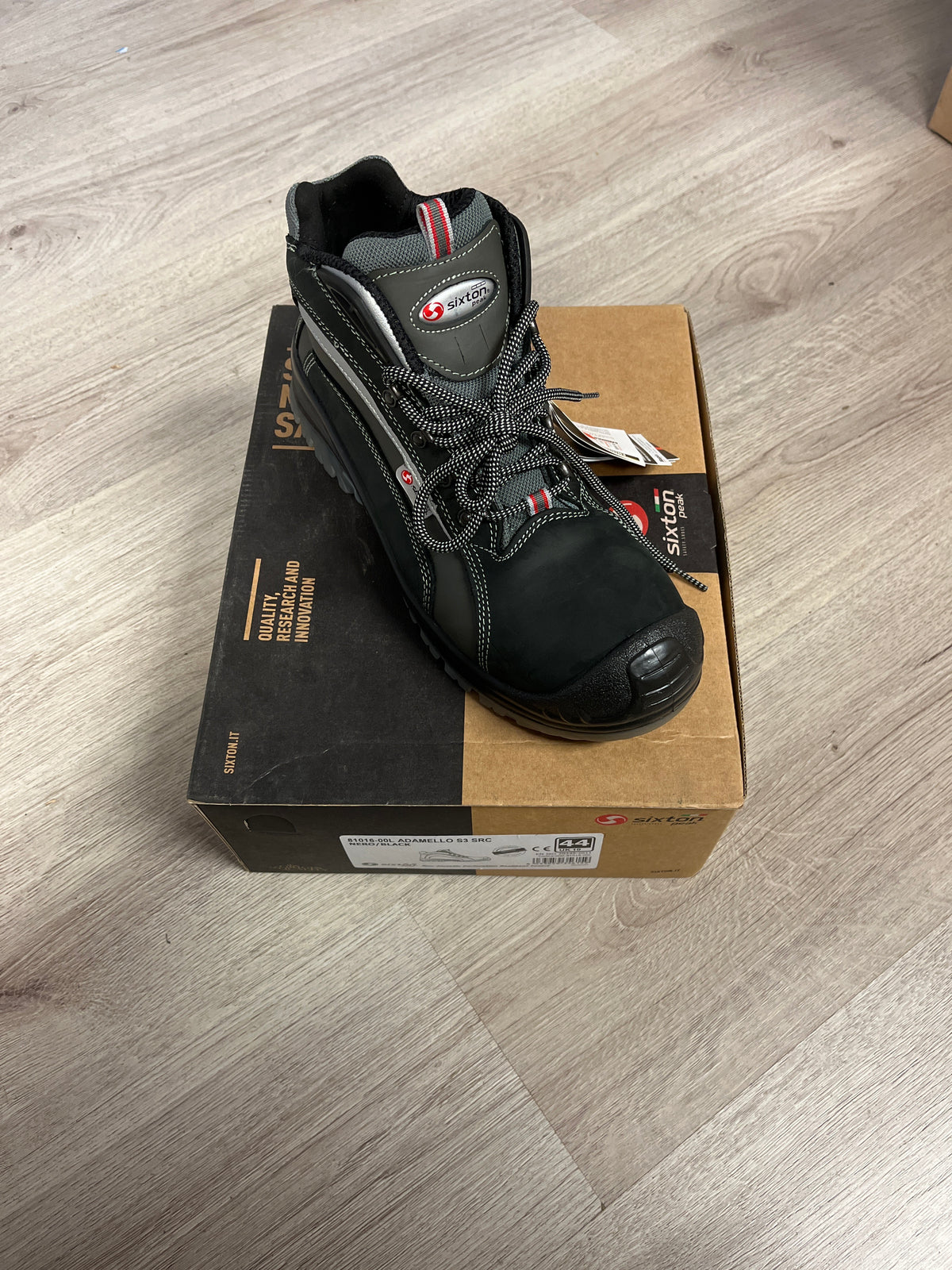 Sixton Adamello Werkschoenen Zwart/Grijs Hoog S3