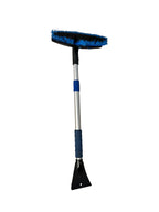 IJskrabber met mega borstel voor auto, gecombineerd als ruitenkrabber en sneeuwborstel om sneeuw en ijs van voorruit en autoramen te verwijderen