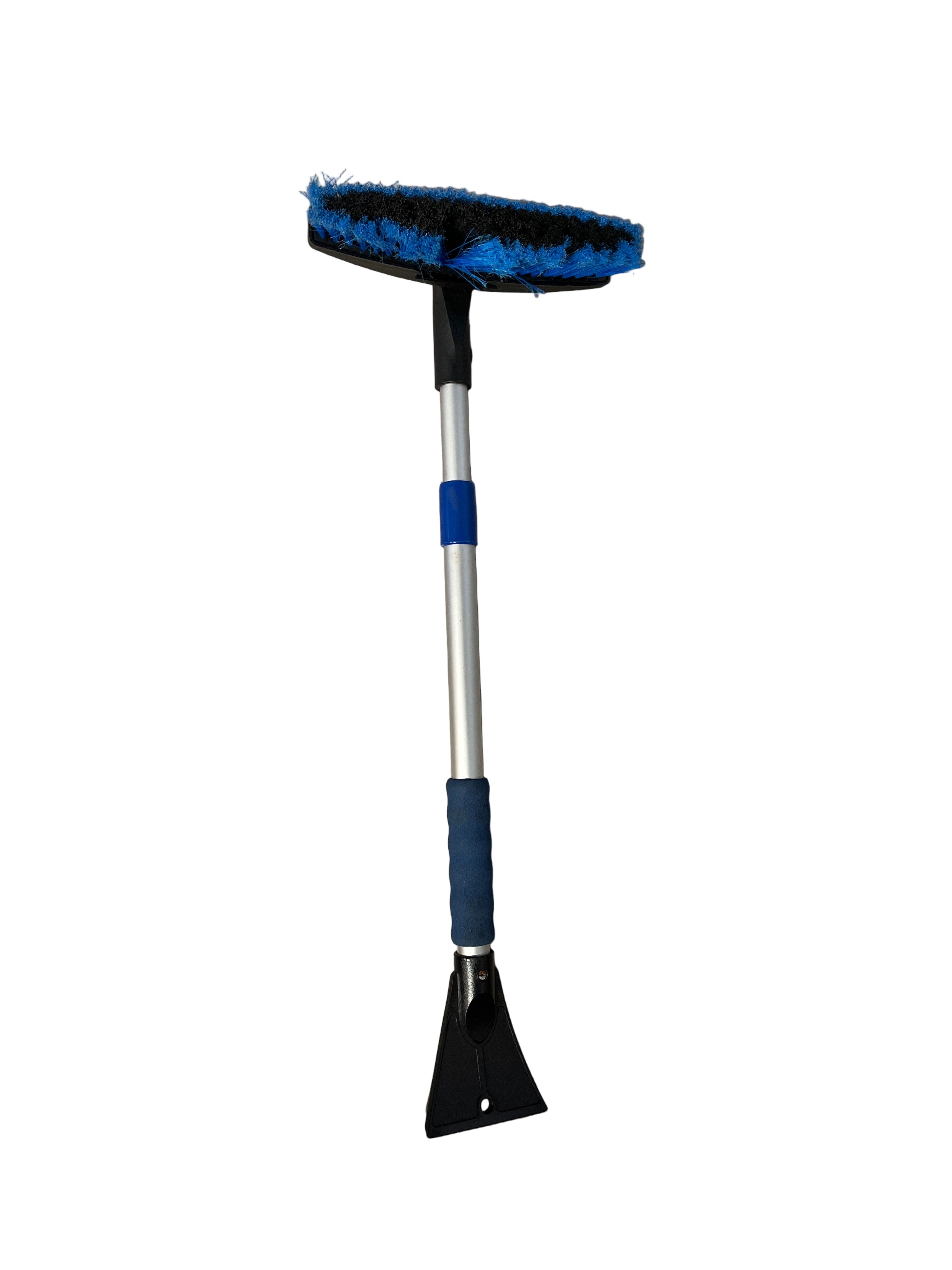 IJskrabber met mega borstel voor auto, gecombineerd als ruitenkrabber en sneeuwborstel om sneeuw en ijs van voorruit en autoramen te verwijderen