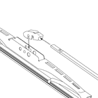 wiperblade_bayonet-connection techische installatietekening
