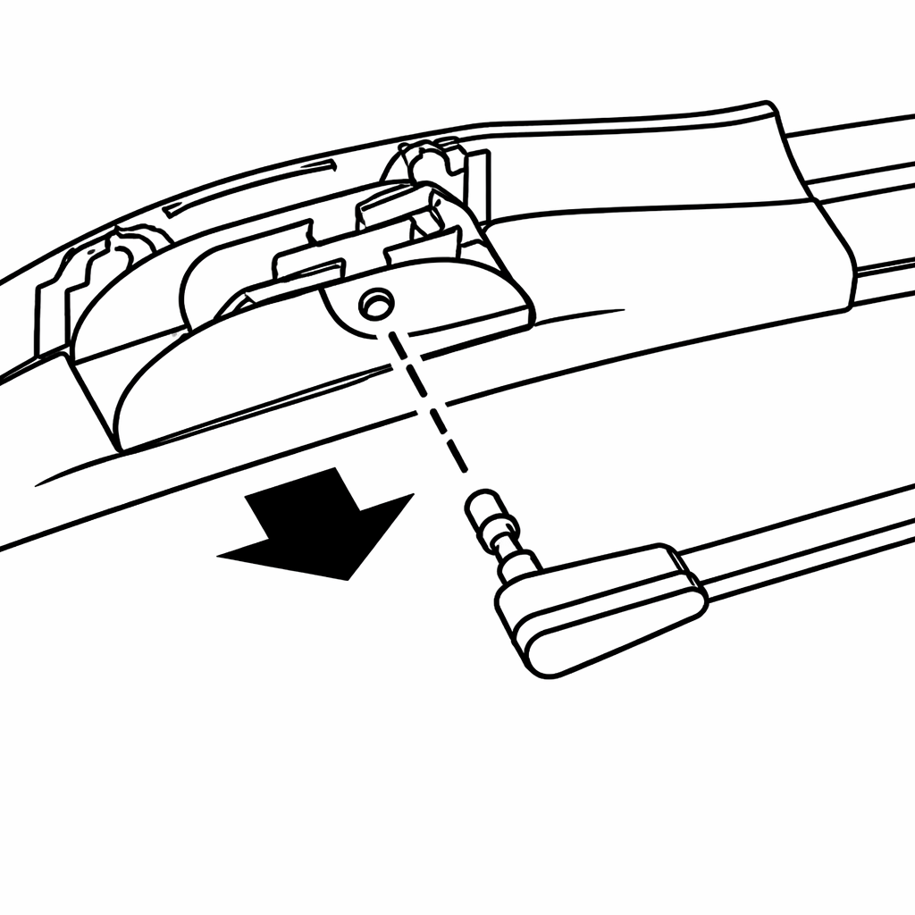 wiperblade_pin-connection techische installatietekening